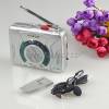 GOLDYIP GP-821F Auto Reverse Silver Handheld Portable Cassette Tape Mini Player with Earphone