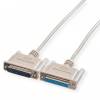 Roline RS232 25pin Cable M - F ens. null modem 1.8m - 11.01.3918 7611990115259