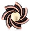 BLCR TRI-SPINNER FIDGET TOY "Flower Cyclone"  Electroplate ABS Alloy 3 MINUTES EDC HAND SPINNER FOR AUTISM AND ADHD BEARING: 606 Dark Brown