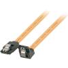 SATA 6Gb/s data cable SATA 7-pin female with lock - SATA 7-pin Female with Lock 90 angled 0.50 m