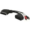 SCART - RCA adapter cable SCART male - SCART female + 2x RCA male 0.20 m black.