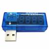 4-Digit Red Display 3.5~7V 0~3A USB Power Charger Current Voltage Tester - Blue + Silver (OEM)