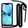 Realme 8 - Silicone Liquid Black with Lanyard (OEM)