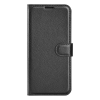 Xiaomi Poco M4 Pro 5G Book Case Black Litchi Texture Horizontal Flip Protective Case Black