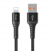 Mcdodo CA-2261 Braided USB-A to Lightning Cable Μαύρο 1m