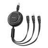 Mcdodo Flat / Retractable USB to Type-C / Lightning / micro USB Cable Black 1.2m (CA-3570)