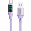 Mcdodo LED / Regular USB 2 Cable USB-C male - USB-A 66W Purple 1m (CA-1920)