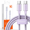 Mcdodo Braided USB 2 Cable USB-C male - USB-C 100W Μωβ 1m (CA-3672) Mcdodo Braided USB 2 Cable USB-C male - USB-C 100W Μωβ 1m (CA-3672)