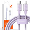 Mcdodo Braided USB 2 Cable USB-C male - USB-C 100W Μωβ 1m (CA-3672)