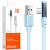 Mcdodo Angle (90°) / Flat USB 2 Cable USB-C male - USB-C 100W Μπλε 1m (CA-3422) Mcdodo Angle (90°) / Flat USB 2 Cable USB-C male - USB-C 100W Μπλε 1m (CA-3422)
