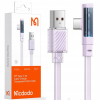 Mcdodo Angle (90) / Flat USB 2.0 Cable USB-C male - USB-A 100W Purple 1m (CA-3421)