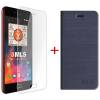 MLS DX 4G wallet case + screen protector blue