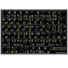 BLACK ENGLISH Persian(Farsi) KEYBOARD STICKERS WHITE/YELLOW (OEM)