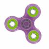 BLCR Tri-Spinner Fidget Toy EDC Plastic 3 minute  Hand Spinner for Autism and ADHD Phosphorus Purple/Green