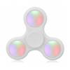 BLCR Tri-Spinner Fidget Toy EDC Plastic 3 minute  Hand Spinner for Autism and ADHD Led White