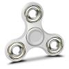 BLCR Three-Spinner Fidget Toy Aluminium Alloy 3 minute EDC Hand Spinner for Autism and ADHD White