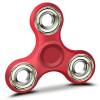 BLCR Three-Spinner Fidget Toy Aluminium Alloy 3 minute EDC Hand Spinner for Autism and ADHD Red/Silver