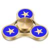 BLCR Three-Spinner Fidget Toy ¨Stars" Metal 3 minute EDC Hand Spinner for Autism and ADHD Gold