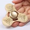 BLCR Three-Spinner Fidget Toy ¨King of Glory" Metal 3 minute EDC Hand Spinner for Autism and ADHD Gold