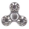 BLCR THREE-SPINNER FIDGET TOY "18 Balls" ALUMINIUM ALLOY 3 MINUTE EDC HAND SPINNER FOR AUTISM AND ADHD Silver