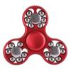 BLCR THREE-SPINNER FIDGET TOY "18 BALLS" ALUMINIUM ALLOY 3 MINUTE EDC HAND SPINNER FOR AUTISM AND ADHD Red