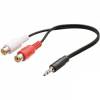 Καλώδιο 3,5mm αρσ - 2x RCA θηλ, 0.2m VLAP 22250B 0.20 Καλώδιο 3,5mm αρσ - 2x RCA θηλ, 0.2m VLAP 22250B 0.20