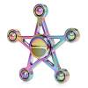 BLCR Three-Spinner Fidget Toy "5 Star" Aluminium Alloy Rainbow 3 minute EDC Hand Spinner for Autism and ADHD