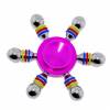 BLCR Tri-Spinner Fidget Toy EDC Hexagon Gourd Colorful Ring Metal Alloy 3 minute  Hand Spinner "iSpin Short" for Autism and ADHD Pink