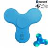 BLCR Tri-Spinner Fidget Toy EDC "Bluetooth Music" Led Plastic 1 minute  Hand Spinner for Autism and ADHD Blue