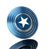 BLCR Three-Spinner Fidget Toy ¨Captain America" Metal 3 minute EDC Hand Spinner for Autism and ADHD Red Blue