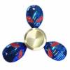 BLCR Three-Spinner Fidget Toy "Alien Head" Aluminium Alloy Rainbow 3 minute EDC Hand Spinner for Autism and ADHD Blue