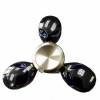 BLCR Three-Spinner Fidget Toy "Alien Head" Aluminium Alloy Rainbow 3 minute EDC Hand Spinner for Autism and ADHD Black