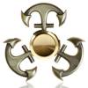 BLCR Three-Spinner Fidget Toy "Boat Anchor" Zinc Alloy 3 minute EDC Hand Spinner for Autism and ADHD Ceramic Βearing Olive