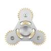 BLCR Three-Spinner Fidget Toy Metal 5 minute EDC Hand Spinner for Autism and ADHD Four Gear Silver