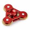 BLCR Three-Spinner Fidget Toy Metal 5 minute EDC Hand Spinner for Autism and ADHD Four Gear Red