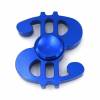 BLCR Three-Spinner Fidget Toy "Dollar Sign" Titanium Alloy 3 minute EDC Hand Spinner for Autism and ADHD Blue