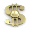 BLCR Three-Spinner Fidget Toy "Dollar Sign" Titanium Alloy 3 minute EDC Hand Spinner for Autism and ADHD Gold