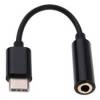 Audio Converter Cable USB 3.1 Port Type-C to 3.5mm Female Audio Jack Headphones Connector - Black