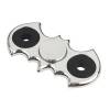 BLCR Three-Spinner Fidget Toy "BATMAN" Plastic 2 Minute EDC Hand Spinner for Autism and ADHD Silver