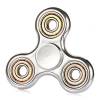 BLCR Three-Spinner Fidget Toy Aluminium Alloy 3 Minute EDC Hand Spinner for Autism and ADHD Silver/Silver