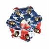 BLCR TRI-SPINNER FIDGET TOY "USA"  WHEEL ABS PLASTIC 2 MINUTES EDC HAND SPINNER FOR AUTISM AND ADHD BEARING: R1810