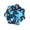 BLCR TRI-SPINNER FIDGET TOY "Blue Camouflage"  WHEEL ABS PLASTIC 2 MINUTES EDC HAND SPINNER FOR AUTISM AND ADHD BEARING: R1810