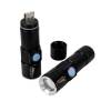 LED Torch usb Flash Light Pocket LED Rechargeable Flashlight Zoomable (OEM)