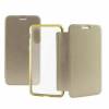 Δερμάτινη Θήκη Stand Metal Πορτοφόλι με Πίσω Κάλυμμα Σιλικόνης για Apple iPhone X  - Χρυσό (KSIX)