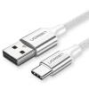Ugreen Braided USB 3.0 Cable USB-C male - USB-A male Λευκό 2m (60133)