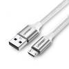 Ugreen US290 Braided USB 2.0 to micro USB Cable Λευκό 2m (60153)