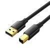 Ugreen USB 2.0 Cable USB-A male - USB-B male Μαύρο 3m (10351)