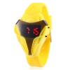 MAIKOU W01 Μοδάτο Ψηφιακό Ρολόϊ Χειρός με Κόκκινο LED και Λουρί Σιλικόνης Κίτρινο (BULK)