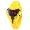 MAIKOU W01 Fashionable Digital Wrist Watch with Red Light and Silicone Band Yellow (BULK)