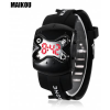 MAIKOU MK007  Fashionable Digital Wrist Watch with Red Light and Silicone Band Black (BULK)